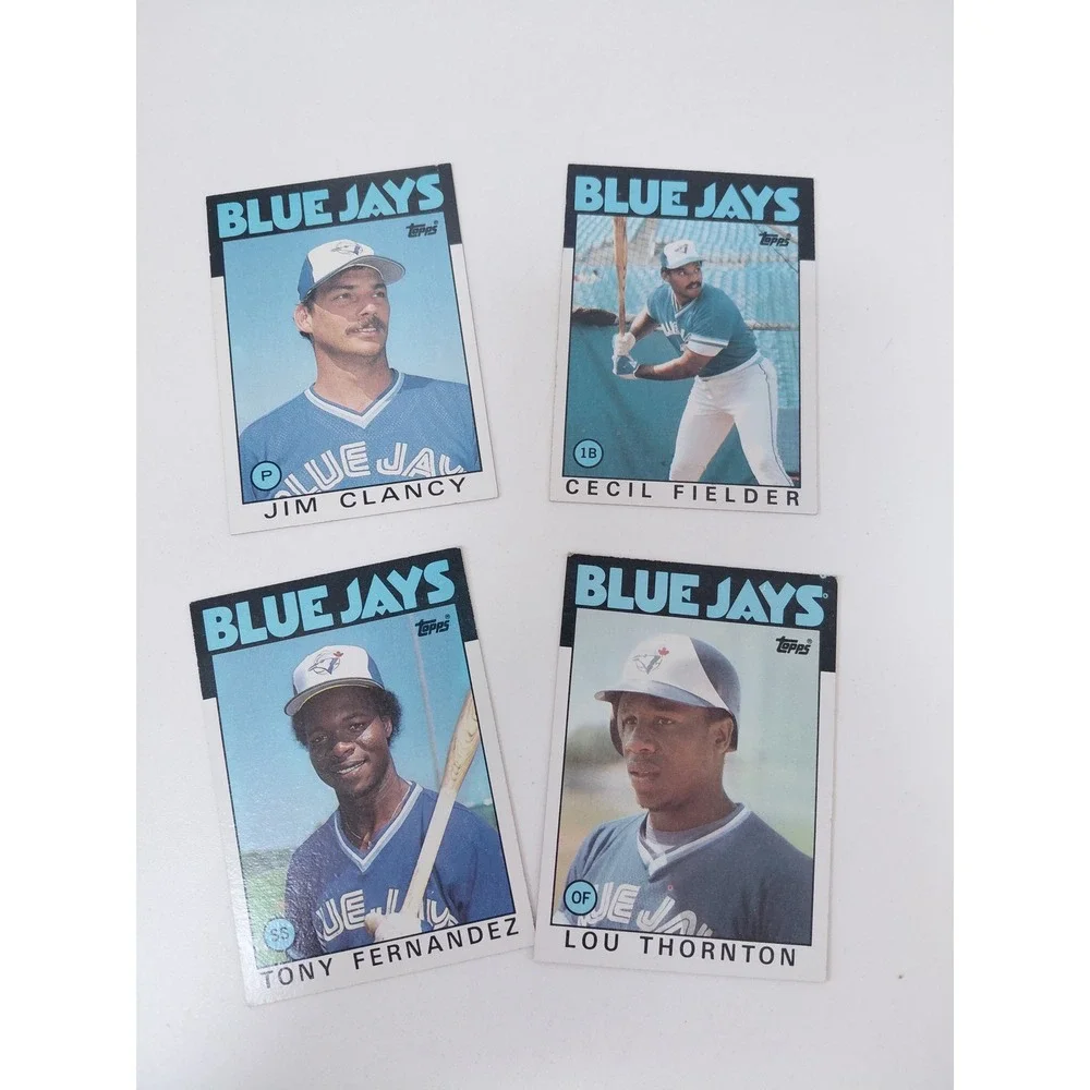 1986 Topps Toronto Blue Jays Baseball Card Lot Clancy Fielder Fernandez Thornton